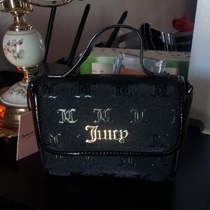Juicy Couture Black Mini Bag with Metallic Branding